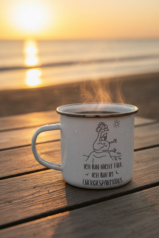 Camping Mug | Enamel Mug 380 ml | Funny Office Mug | Coffee Mug Office | Gift for Colleagues | Humor Mug