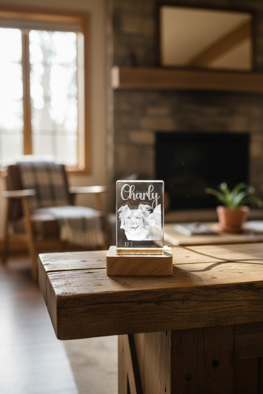 Personalised Laser Inner Engraving Crystal Photo
