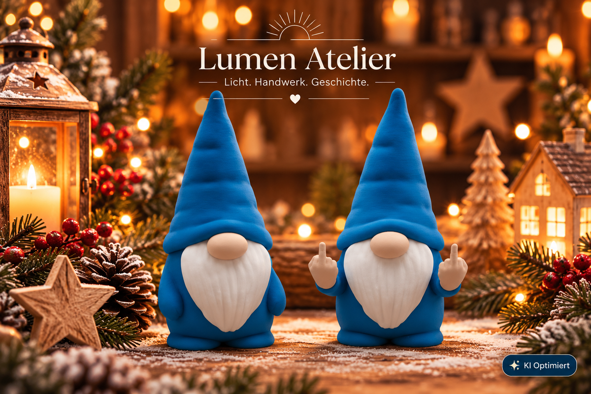 Freche Weihnachtswichtel aus dem 3D-Druck – Lustige Weihnachtsdeko in 8 Farben