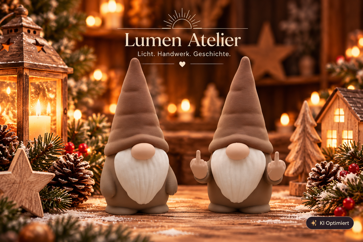 Freche Weihnachtswichtel aus dem 3D-Druck – Lustige Weihnachtsdeko in 8 Farben