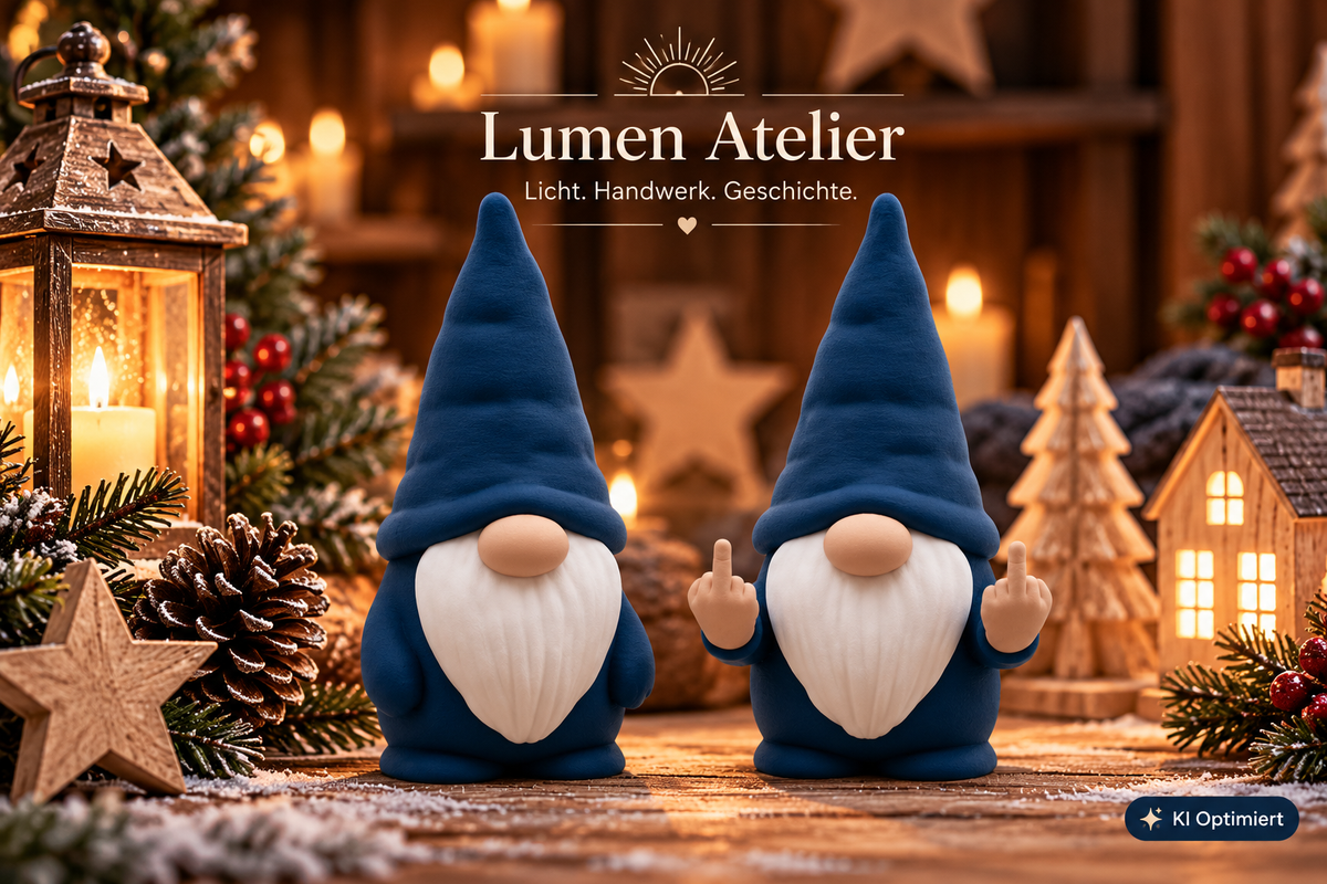 Freche Weihnachtswichtel aus dem 3D-Druck – Lustige Weihnachtsdeko in 8 Farben