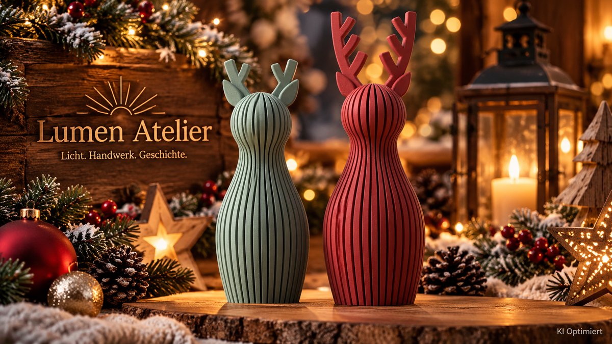 3D gedruckte Rentiere – Moderne Weihnachtsdeko mit skandinavischem Charme