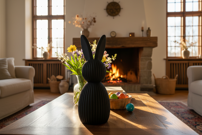 Minimalistischer Osterhase – 3D Druck – Moderne Osterdekoration