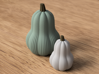 Butternut Kürbis – moderne 3D-Druck Herbstdeko im Japandi Stil