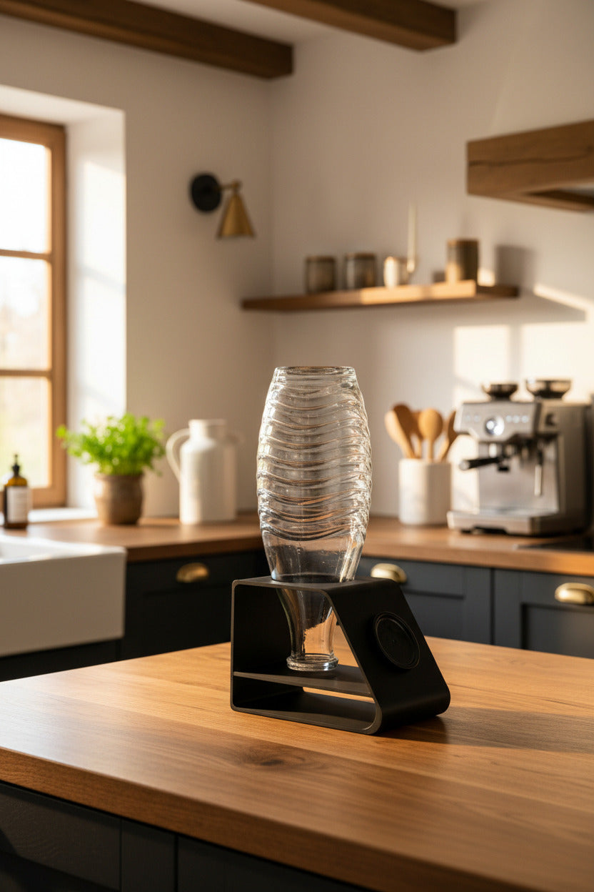 SodaStream Glasflaschen Halter | Abtropfständer für Glasflasche | 3D Druck aus PLA | Flaschenständer | Küchen Organizer