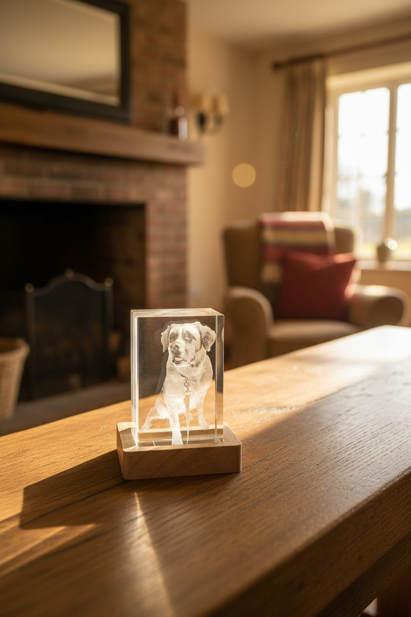 Personalisierte Laser Innengravur Kristall Foto