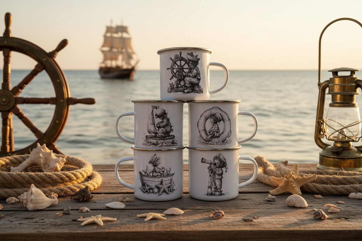 Enamel Mug Maritime Kids Designs