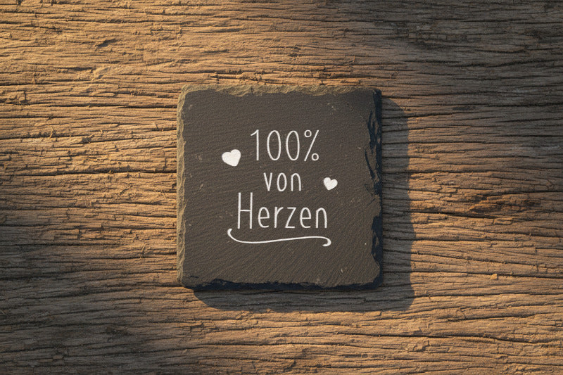 Schieferuntersetzer mit Sprüchen - graviert - Geschenk für Gäste, Familie & Zuhause