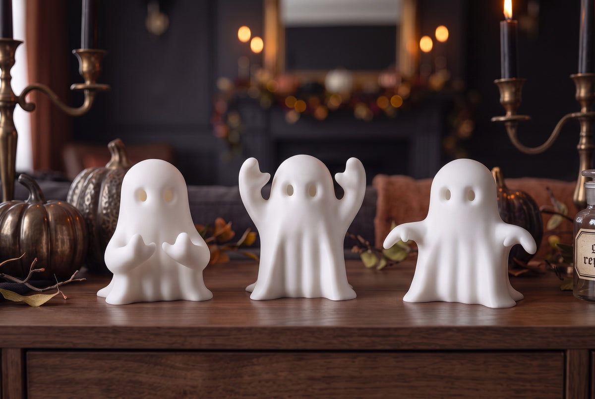 3D gedruckte Geister – Halloween Deko im 3er Set