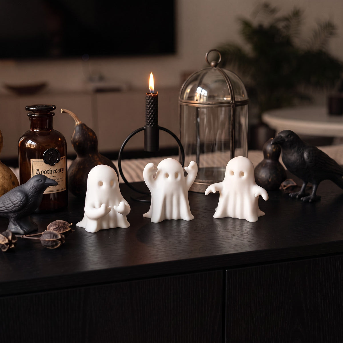 3D gedruckte Geister – Halloween Deko im 3er Set