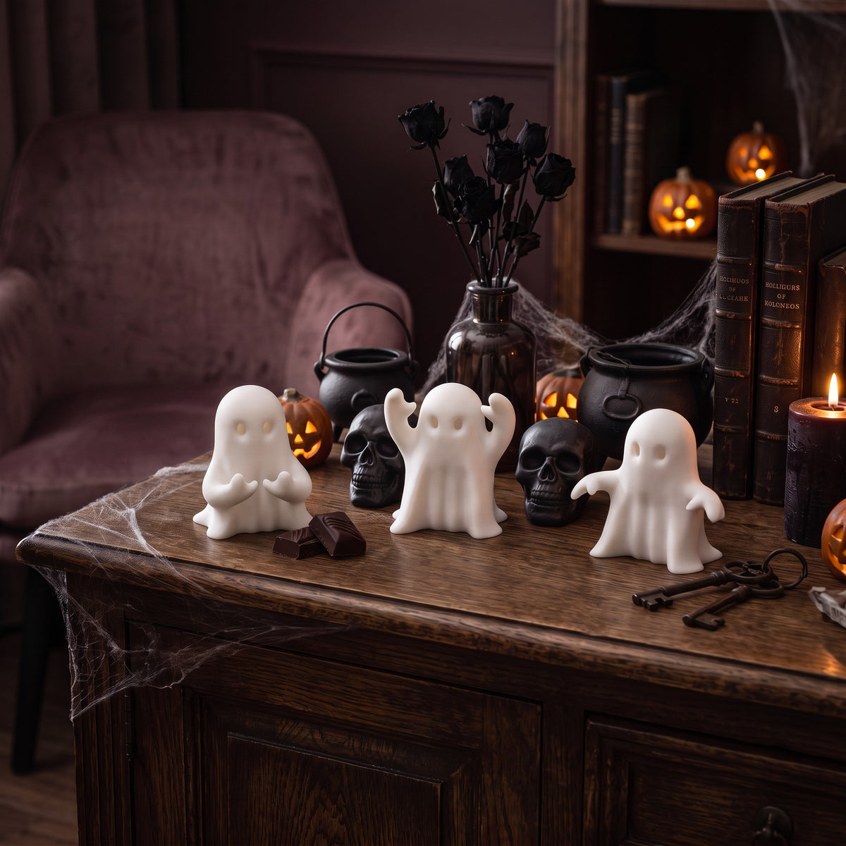 3D gedruckte Geister – Halloween Deko im 3er Set