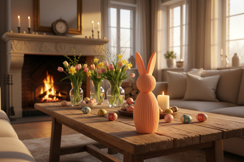 Minimalistischer Osterhase – 3D Druck – Moderne Osterdekoration