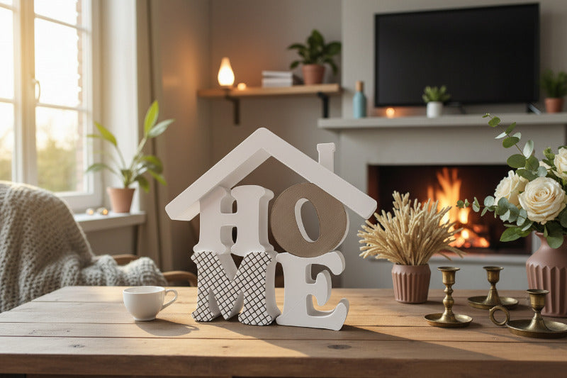 HOME Deko Haus aus 3D Druck – Moderne Wohndekoration für Regal & Wohnzimmer