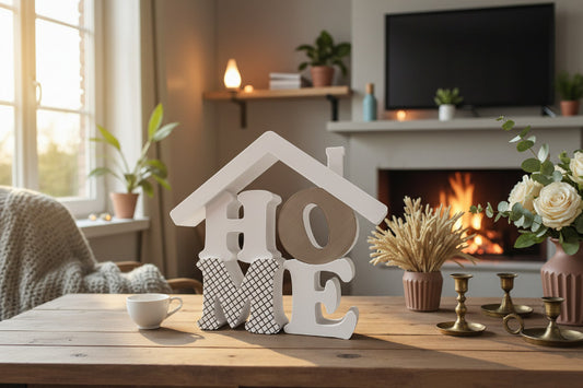 HOME Deko Haus aus 3D Druck – Moderne Wohndekoration für Regal & Wohnzimmer