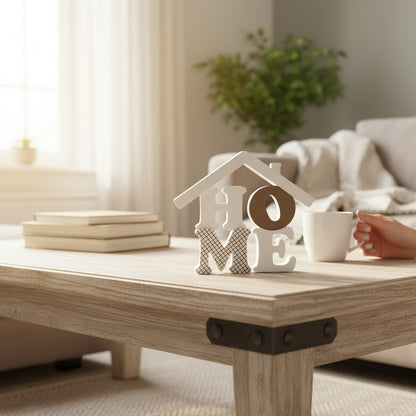 HOME Deko Haus aus 3D Druck – Moderne Wohndekoration für Regal & Wohnzimmer