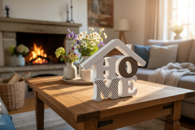 HOME Deko Haus aus 3D Druck – Moderne Wohndekoration für Regal & Wohnzimmer