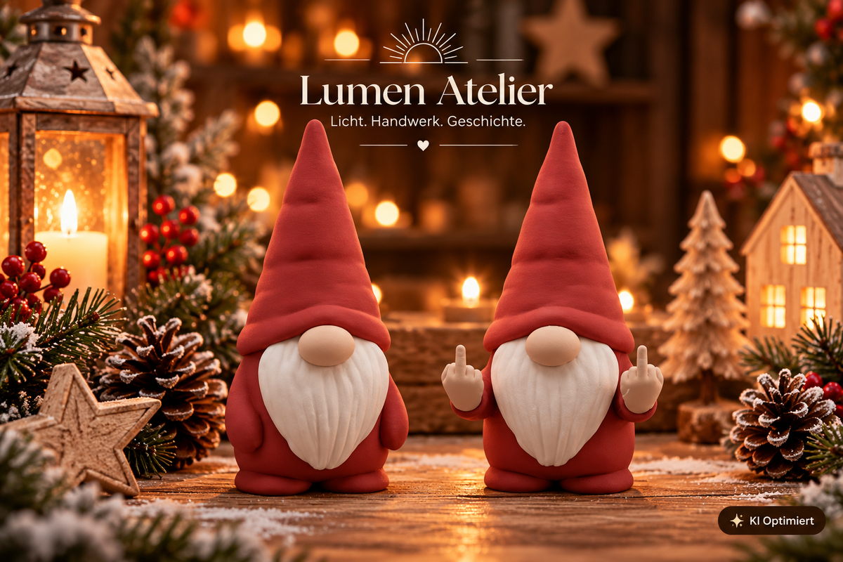 Freche Weihnachtswichtel aus dem 3D-Druck – Lustige Weihnachtsdeko in 8 Farben