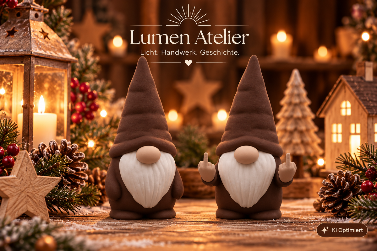 Freche Weihnachtswichtel aus dem 3D-Druck – Lustige Weihnachtsdeko in 8 Farben