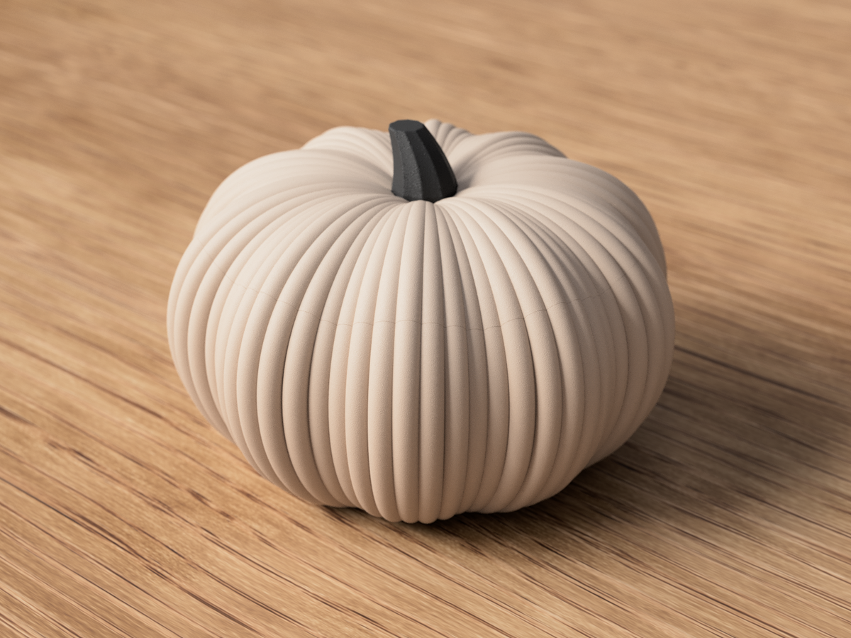 3D gedruckte Kürbisschale mit Deckel – stilvolle Herbst- & Halloween-Deko