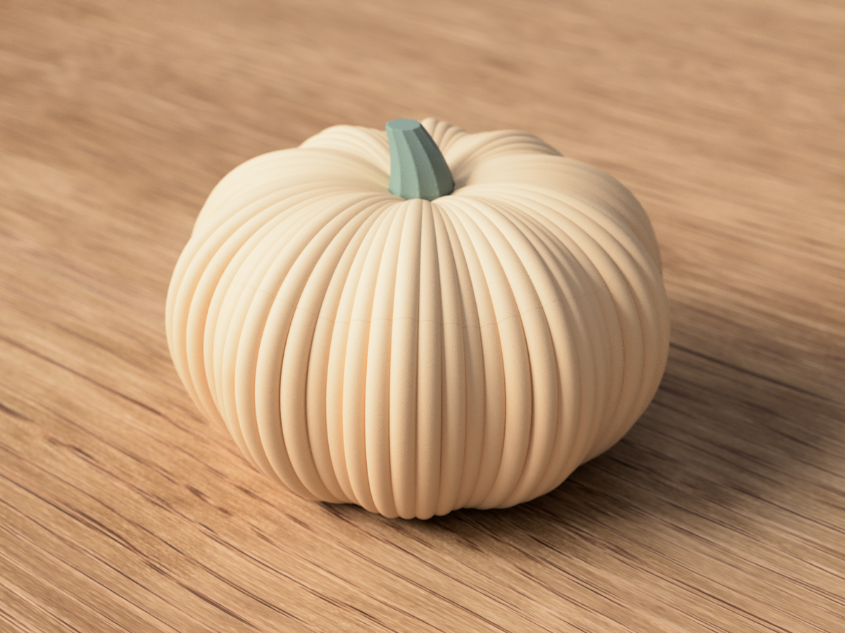 3D gedruckte Kürbisschale mit Deckel – stilvolle Herbst- & Halloween-Deko