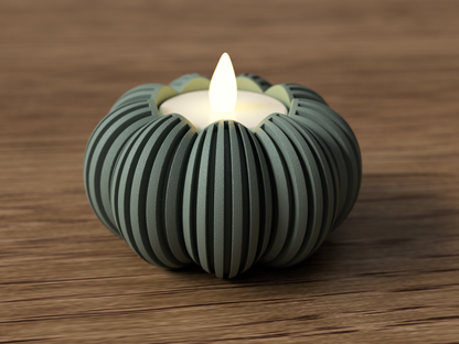 Kürbis Teelichthalter – 3D-gedruckte Herbst- & Halloween Deko