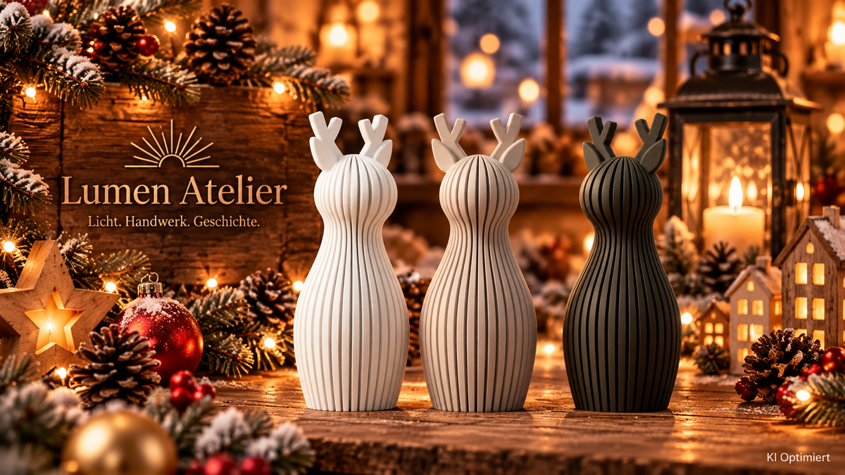 3D gedruckte Rentiere – Moderne Weihnachtsdeko mit skandinavischem Charme