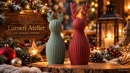 3D gedruckte Rentiere – Moderne Weihnachtsdeko mit skandinavischem Charme