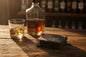 Schiefer Whisky Untersetzer Set (4er) – Lasergraviert & Handgefertigt